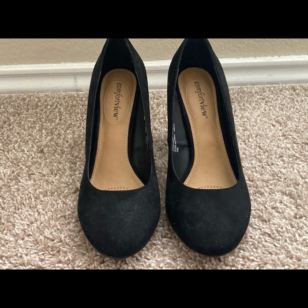 Black fabric pumps / heels - Picture 3 of 6